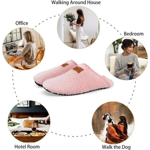 Slippers Socks House Shoes Slip On Indoor Outdoor Travel Unisex Size 8 9 - Picture 5 of 8